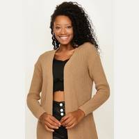Select Fashion Women's Brown Knitted Cardigans