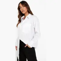 boohoo Women's White Cotton Shirts