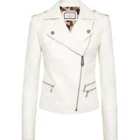 Philipp Plein Women's White Leather Jackets