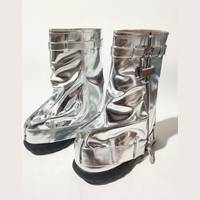 Milanoo Womens Silver Ankle Boots