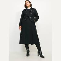 Karen Millen Women's Black Double-Breasted Coats