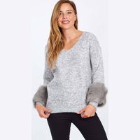 Blue Vanilla V Neck Jumpers for Women