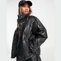 Bershka Women's Oversized Leather Jackets