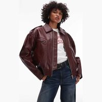 Topshop Women's Leather Bomber Jackets