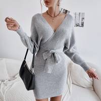 SHEIN Women's Grey Jumper Dresses
