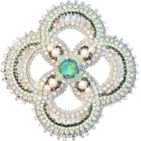 Wolf & Badger Women's Crystal Brooches
