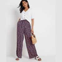 Simply Be Women's Floral Wide Leg Trousers