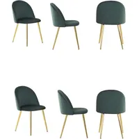 Life Interiors Green Velvet Chairs