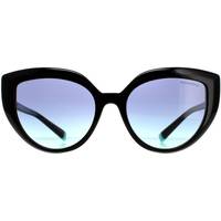 Tiffany & Co Women's Black Cat Eye Sunglasses