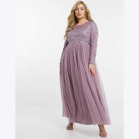 Simply Be Women's Long Sleeve Embellished Dresses