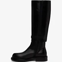 Milanoo Women's Leather Thigh High Boots