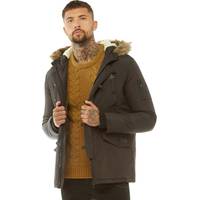 Mandm Direct Parka Coats With Fur Hood for Men