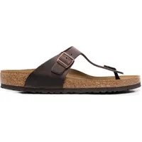 FARFETCH Birkenstock Mens Brown Leather Shoes With Bucklet