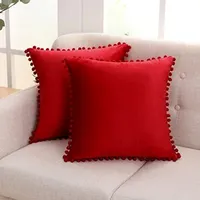 Deconovo Pompom Cushions