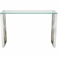 Serene Furnishings Glass And Metal Console Tables