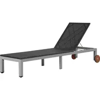 VidaXL Black Rattan Sun Loungers