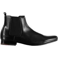 Firetrap Men's Black Leather Chelsea Boots