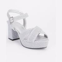 Everything5Pounds Women's Silver Heels