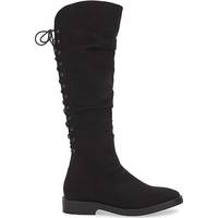 Simply Be Women's Black Suede Knee High Boots