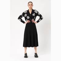 James Lakeland Women's Black Knit Midi Skirts