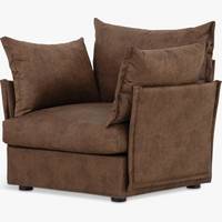 John Lewis Brown Leather Armchairs