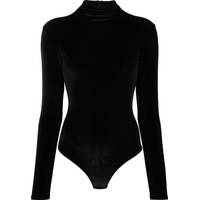 FARFETCH Women's Black Velvet Bodysuits