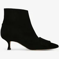 Manolo Blahnik Women's Black Suede Boots