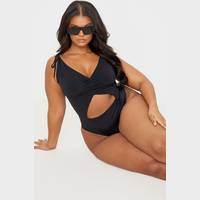 PrettyLittleThing Women's black plus size swimsuits