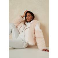 Missguided Women's Pink Leather Jackets