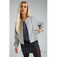 Yours Clothing Women's Grey Bomber Jackets