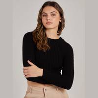 Pink Vanilla Women's Black Cropped Jumpers