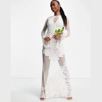 ASOS A Star Is Born Women's White Embellished Dresses