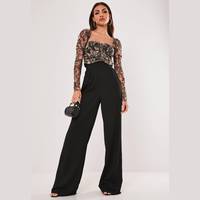 Missguided Women's Pleated Wide Leg Trousers