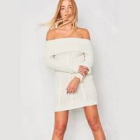 Missy Empire Women's Cable Knit Jumper Dresses