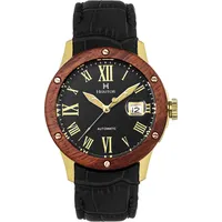 Wolf & Badger Black and Gold Men's Watches