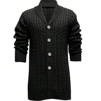 SHEIN Men's Black Cardigans