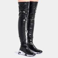 Ego Shoes Black Knee High Boots for Women