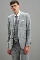 Debenhams Burton Men's Grey Check Suits