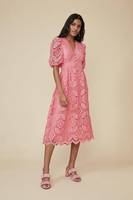 Oasis Fashion Women's Pink Lace Dresses