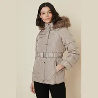 oasis long luxe padded coat