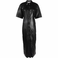 Nanushka Womens Black Leather Dresses