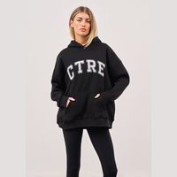 The Couture Club Women's Black Oversized Hoodies