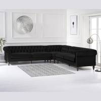 Choice Furniture Superstore Black Velvet Sofas
