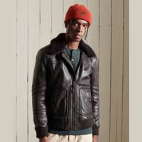Superdry Men's Brown Leather Jackets
