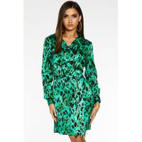 Secret Sales Women's Green Satin Dresses