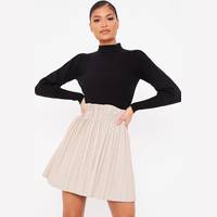 I Saw It First Women's Leather Pleated Skirts