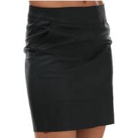 Secret Sales Women's Black Leather Skirts