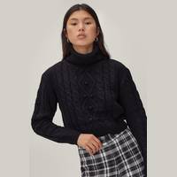 NASTY GAL Women's Cropped Roll Neck Jumpers