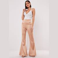 Missguided Women's High Waisted Satin Trousers