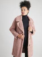 Tu Clothing Women's Pink Teddy Coats